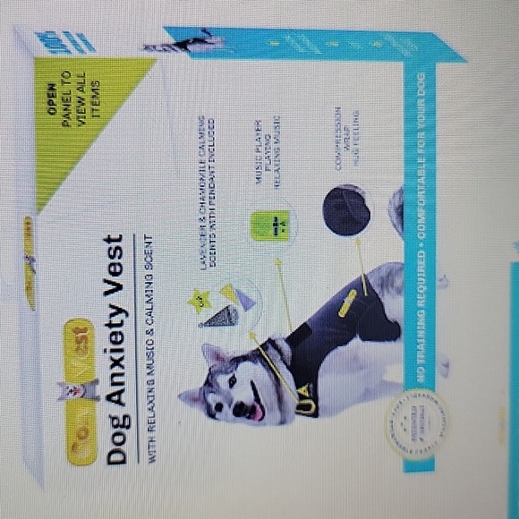 Cozy Vest 3in1 dog anxiety vest  music aromatherapy stress relief Medium…New - Picture 6 of 8